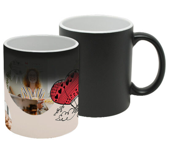 Foto personalizzata tazza magica tazze da caffè cambiamento di colore con  temperatura da nero a foto tazza di paillettes tazza da tè regalo unica -  AliExpress