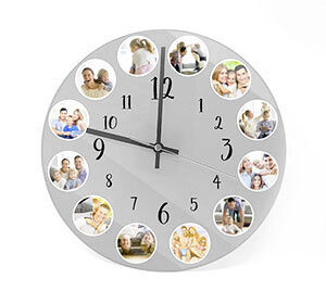 Orologio da parete personalizzato 12 foto di famiglia, forma rotonda,  dimensioni 10 pollici, orologio personalizzato, decorazione da parete  personalizzata, regalo unico, regalo personalizzato -  Italia