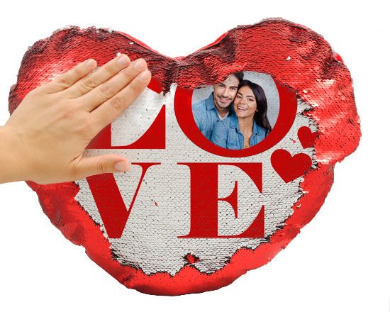 Cuscino cuore da personalizzare con Foto e Testi