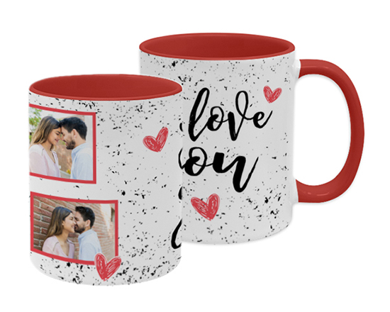 Tazza panoramica I love you collage 